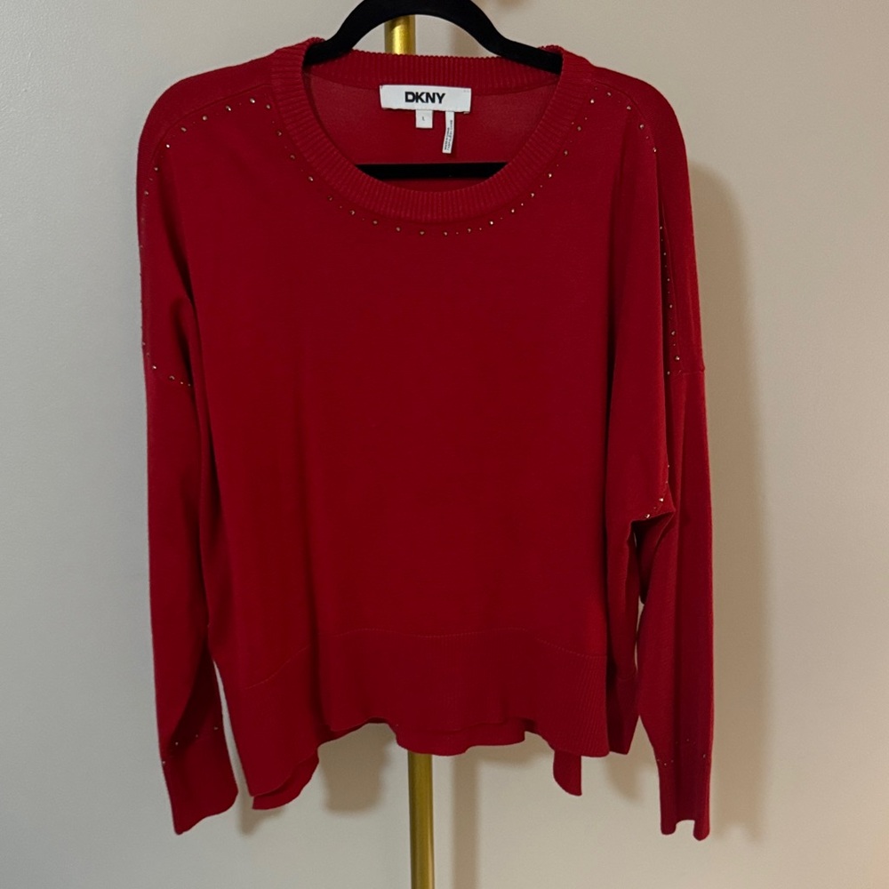 DKNY Women's Vibrant Red Sweater